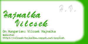 hajnalka vilcsek business card